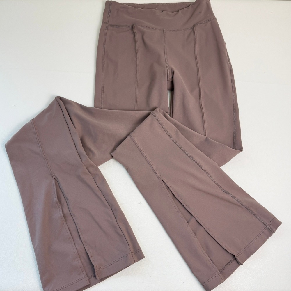 Cotton‎ On Body Split Hem Flare Leggings Womens Small Brown Athleisure